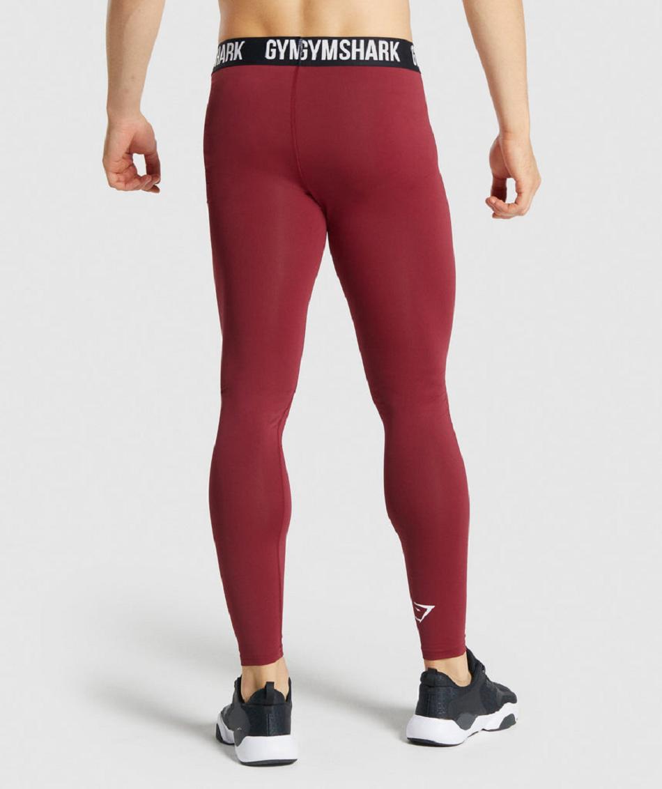 Gymshark Element Baselayer Muške Tajice Bordo | HR 2216KOR